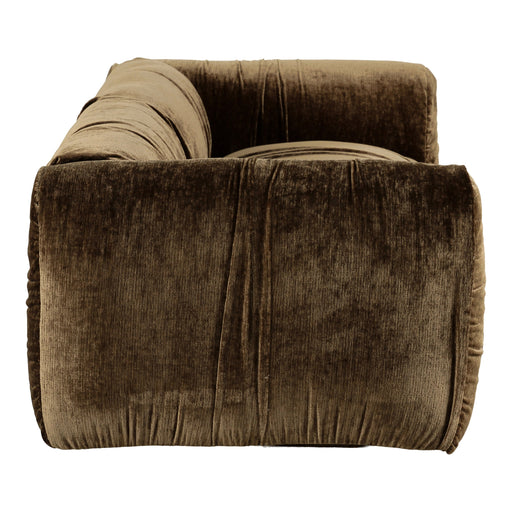 Siegal - Modern Brown Fabric Loveseat Sofa — view 2