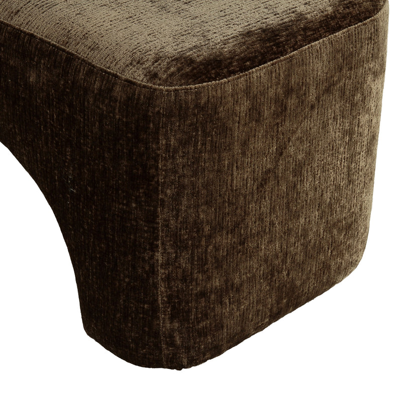 Siegal - Modern Brown Fabric Bench — view 3