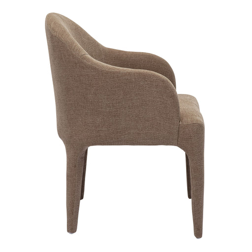 Reedy - Modern Tan Fabric Dining Chair — view 2