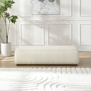 Grainy Footstool For Home - Beige - R&R Furniture Gallery (Fountain Valley, CA)