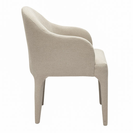 Reedy - Modern Beige Fabric Dining Chair — view 2