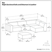 Rex - Handcrafted Sectional Sofa And Ottoman - R&R Furniture Gallery (Fountain Valley, CA)