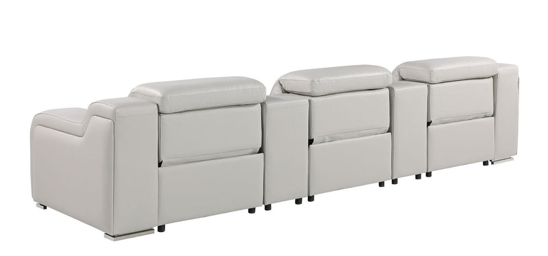 1116 - 5-Piece Modular Power Reclining Sofa In With 3 Power Recliners & Power Headrests