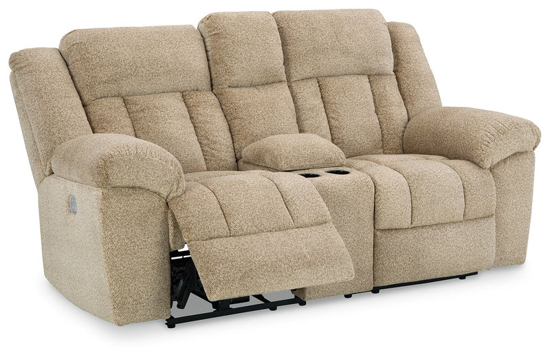 Tip-off - Power Reclining Loveseat With Console / Adj Headrest - R&R Furniture Gallery (Fountain Valley, CA)