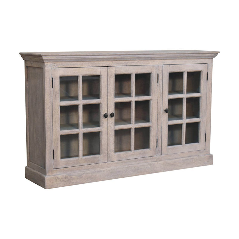 Triple Glazed Cabinet - Gray - R&R Furniture Gallery (Fountain Valley, CA)