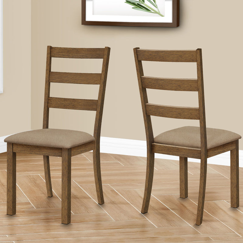 Dining Chair, Side, Upholstered For Dining Room, Transitional (Set of 2) - Beige - R&R Furniture Gallery (Fountain Valley, CA)