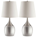 Droplet Empire - Shade Urn Table Lamp (Set of 2) - Silver