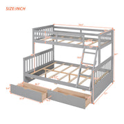 DreamHaus bunk bed with ladders and two storage drawers, sturdy wood frame, ideal for kids' bedroom organization and space-saving.