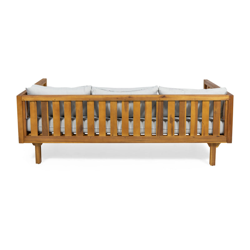 Claremont - 3 Seater Daybed Teak Acacia Wood Water Resistant Cushions - R&R Furniture Gallery (Fountain Valley, CA)