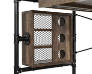 Endang - Writing Desk - Weathered Oak & Black - R&R Furniture Gallery (Fountain Valley, CA)
