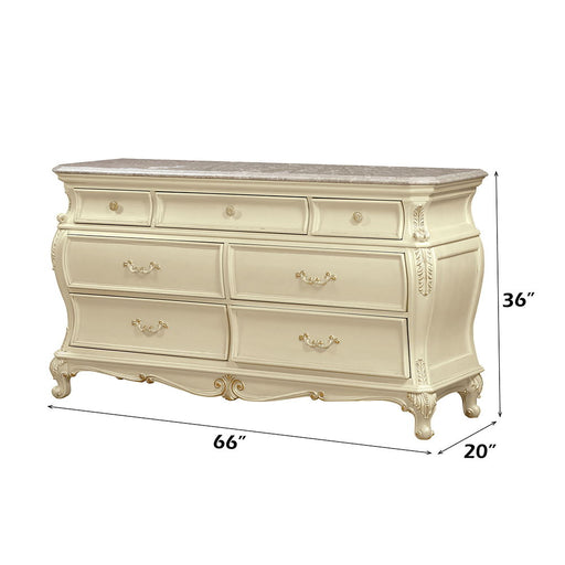 Chantelle - Dresser - Pearl White Finish - R&R Furniture Gallery (Fountain Valley, CA)