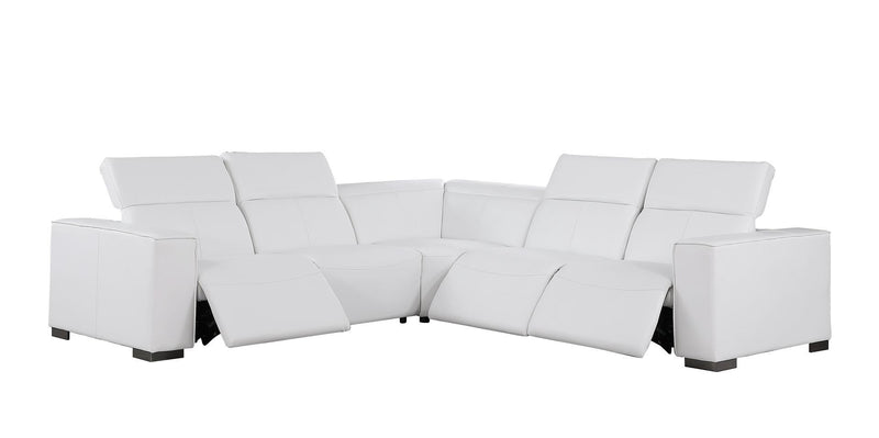 1208 - Leather Reclining Set (Sofa & Loveseat With 4 Power Recliners)
