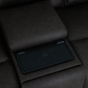 Wendell - Power Motion Loveseat With Console, Wireless Charger, Storage, USB & LED - Dark Gray - R&R Furniture Gallery (Fountain Valley, CA)