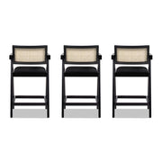 Milan - Modern Webbing Back Stool With Arms (Set of 3) - R&R Furniture Gallery (Fountain Valley, CA)