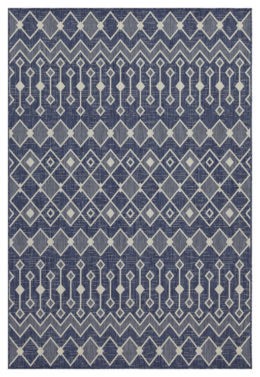 Sunshine - 5'3" X 7'3" Indoor & Outdoor Area Rug Polypropylene - Blue - R&R Furniture Gallery (Fountain Valley, CA)