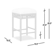 Lucia - Backless Upholstered Counter Stool With Frame - Ivory White - R&R Furniture Gallery (Fountain Valley, CA)
