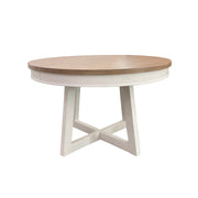 Americana Modern Dining - Round Extendable Dining Table - Cotton - R&R Furniture Gallery (Fountain Valley, CA)