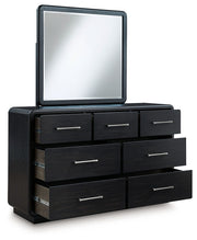 Rowanbeck - Dresser And Mirror - Black - R&R Furniture Gallery (Fountain Valley, CA)