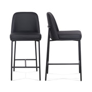 Set of two TOV Furniture Sydney counter stools with sleek designs and wooden legs, ideal for kitchen or bar seating.