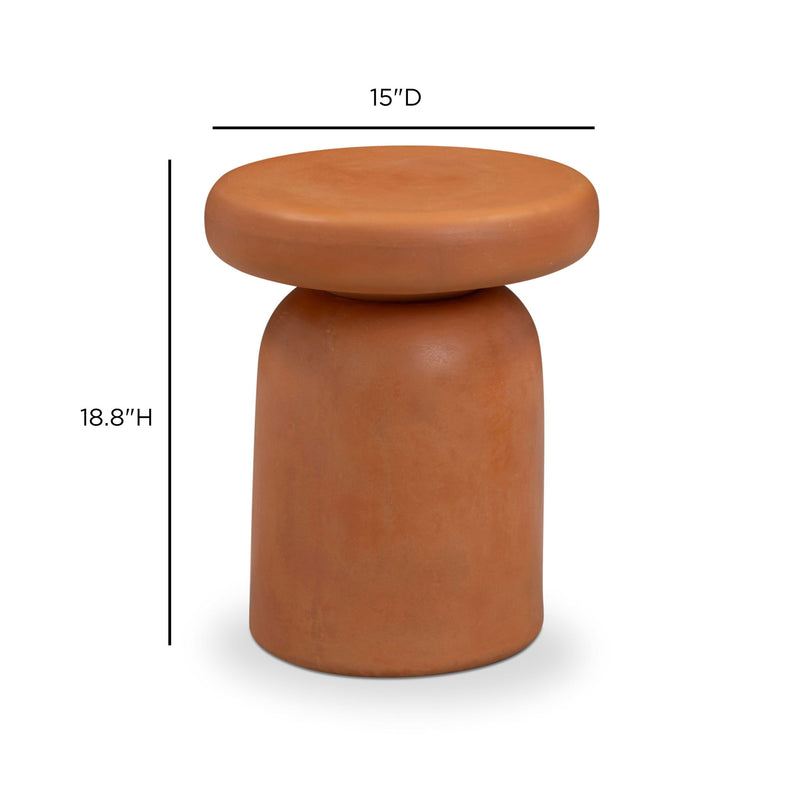 Modern Lydia side table by TOV Furniture with sleek design and wooden finish, ideal for living room or bedroom decor.