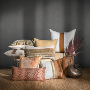 Radiant Oasis - 20" x 20" Meru Hide Pillow - Tan Multi - R&R Furniture Gallery (Fountain Valley, CA)