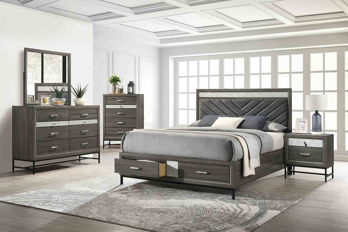 Voleta - Full Bed, Gray