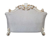 Vendome II - Loveseat With 4 Pillows - Two Tone Ivory Fabric & Antique Pearl - R&R Furniture Gallery (Fountain Valley, CA)