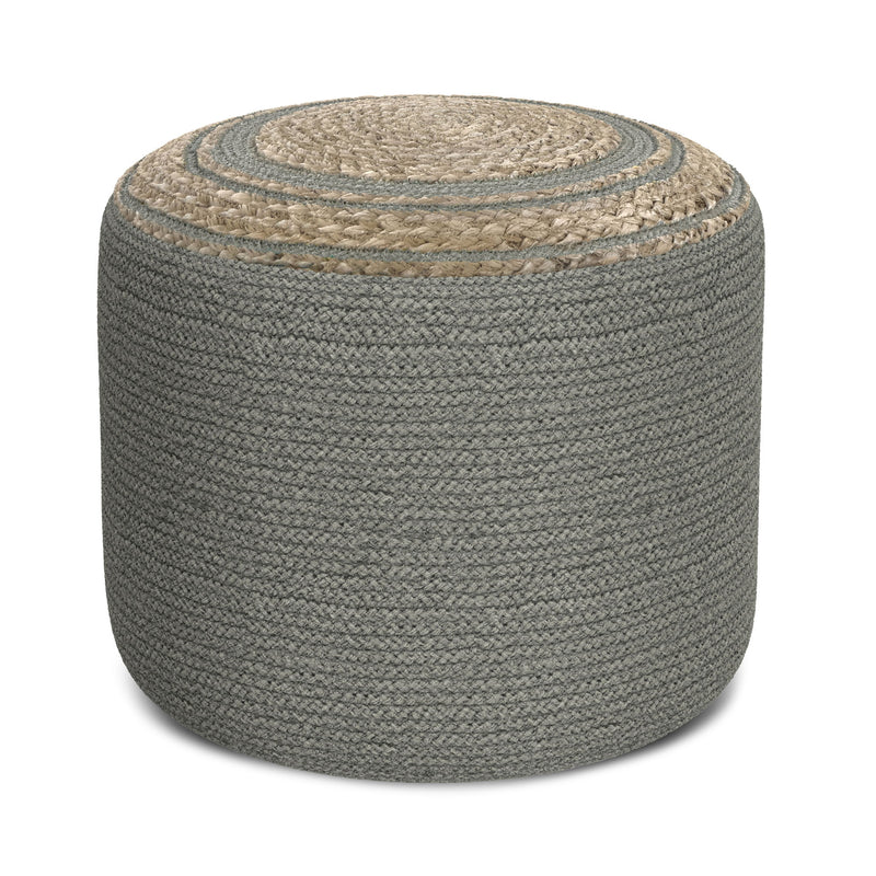 Serena - Handcrafted Round Braided Pouf - R&R Furniture Gallery (Fountain Valley, CA)