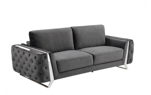 1051 - Contemporary Velvet Sofa - R&R Furniture Gallery (Fountain Valley, CA)