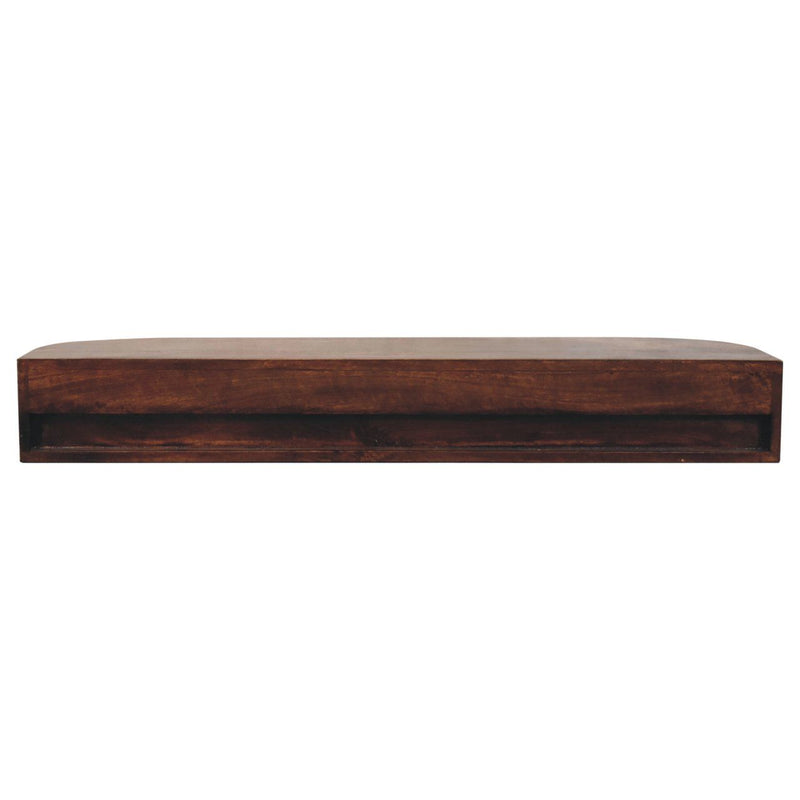 Lunar - Floating Console With 2 Drawer - Chestnut - R&R Furniture Gallery (Fountain Valley, CA)