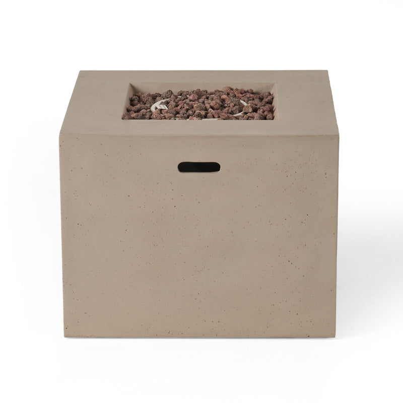 Outdoor Patio Square Gas Burning Concrete Fire Pit 40, 000 Btu