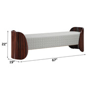 Jamonica - Bench - Gray & Dark Brown - R&R Furniture Gallery (Fountain Valley, CA)