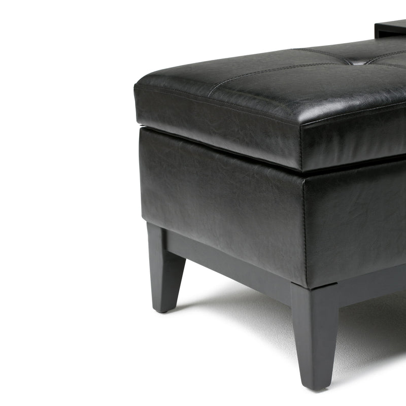 Oregon - Contemporary Storage Ottoman Bench With Tray - R&R Furniture Gallery (Fountain Valley, CA)