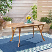 Outdoor Table With Smooth Lines, Slat Top - R&R Furniture Gallery (Fountain Valley, CA)