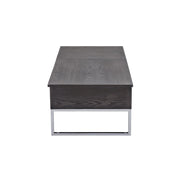 Iban - Coffee Table With Lift Top - Gray Oak & Chrome - R&R Furniture Gallery (Fountain Valley, CA)
