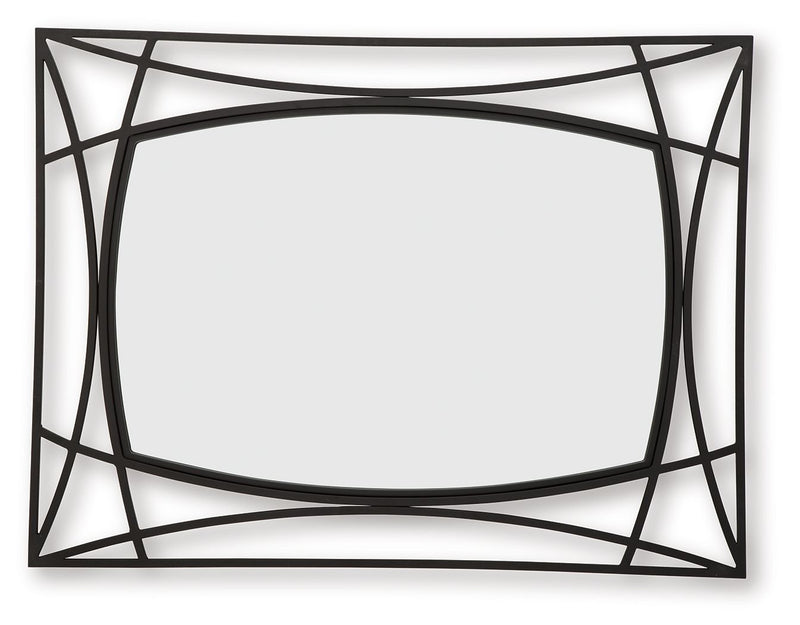 Freenville - Accent Mirror - Black - R&R Furniture Gallery (Fountain Valley, CA)