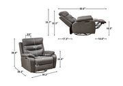 Refined Comfort Liyasi dual Okin motor swivel rocker chair with 240° swivel, reclining seat, headrest, and power functions.