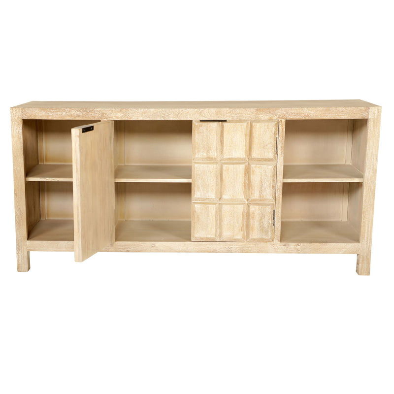 Laguna - 64" Console - Bleached Natural - R&R Furniture Gallery (Fountain Valley, CA)
