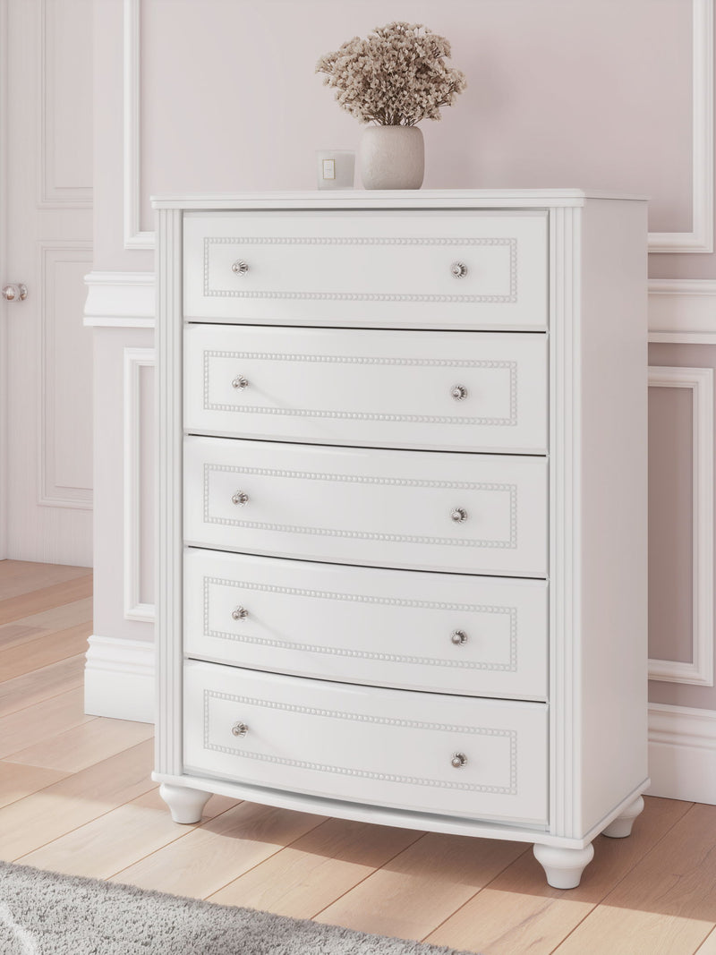 Kozlani - Five Drawer Chest - White - R&R Furniture Gallery (Fountain Valley, CA)