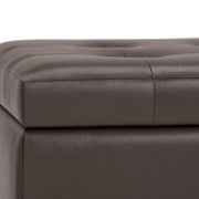 Cosmopolitan - Storage Ottoman - Chocolate Brown - R&R Furniture Gallery (Fountain Valley, CA)