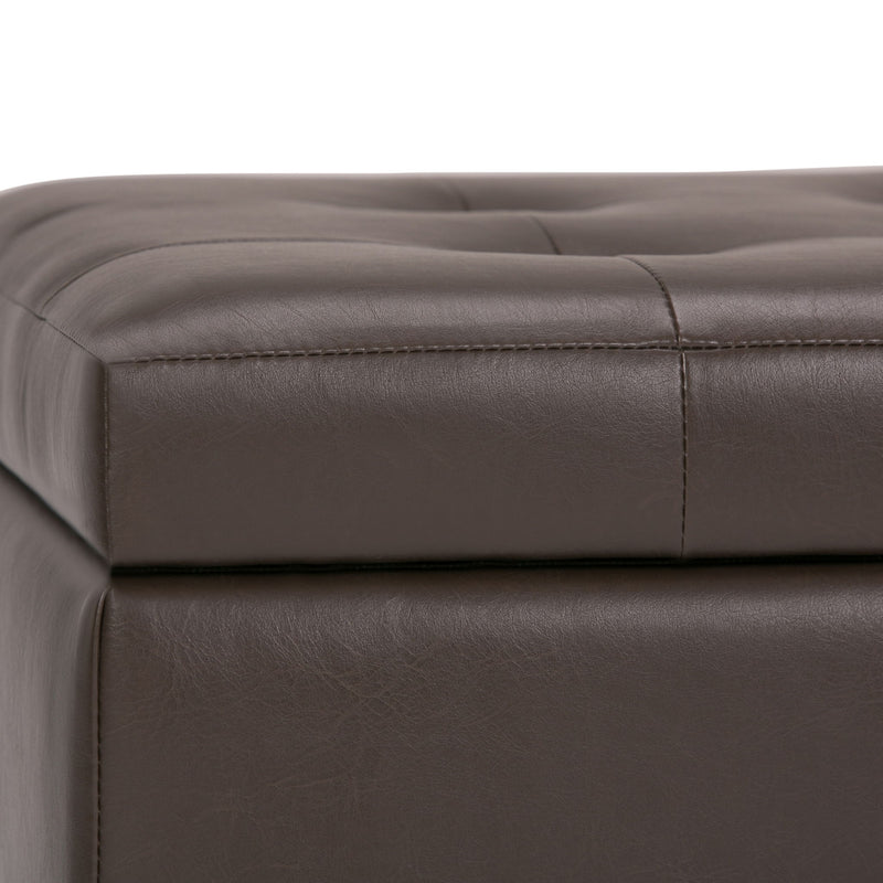 Cosmopolitan - Storage Ottoman - Chocolate Brown - R&R Furniture Gallery (Fountain Valley, CA)
