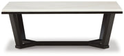 Fostead - Rectangular Cocktail Table - White / Espresso - R&R Furniture Gallery (Fountain Valley, CA)