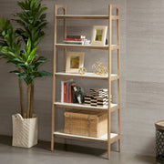 Parker - Bookcase With 5 Shelves - Off White / Natural - R&R Furniture Gallery (Fountain Valley, CA)