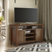 Amherst - TV Media Stand - Medium Saddle Brown - R&R Furniture Gallery (Fountain Valley, CA)