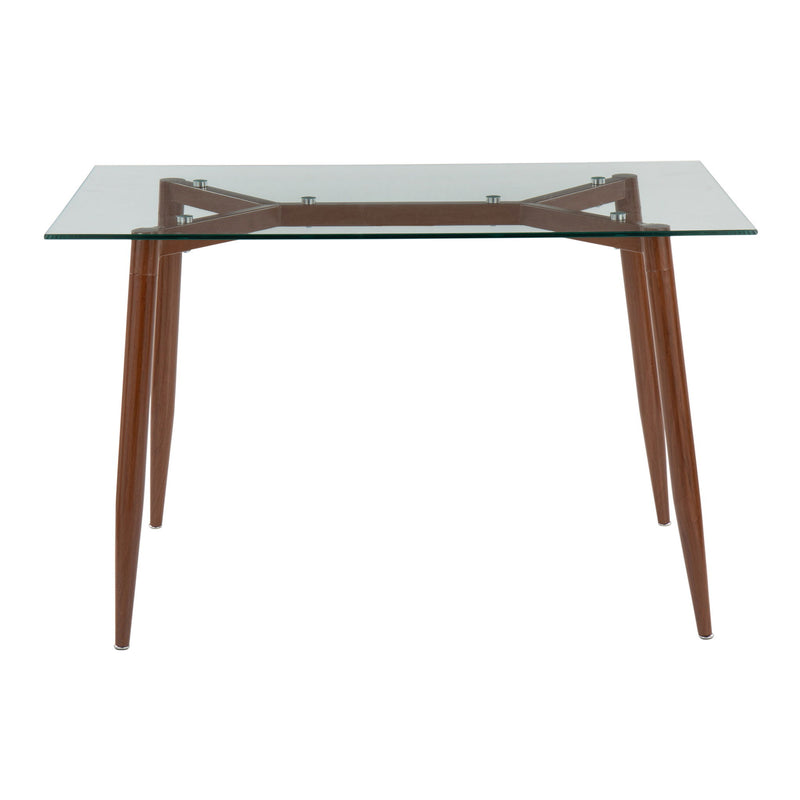 Lumi Source Clara contemporary dining table with sleek wooden surface and modern design, ideal for modern dining rooms.