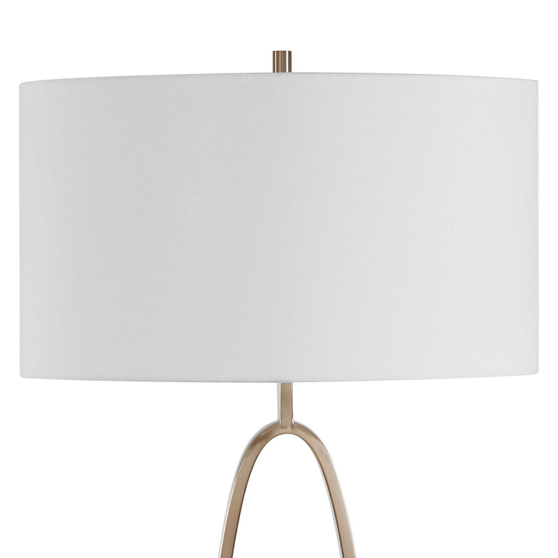 Tordin - Geometric Floor Lamp - Brass / Gold