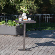 Outdoor Square Rattan Bar Table With Iron Frame - Multi Brown - R&R Furniture Gallery (Fountain Valley, CA)