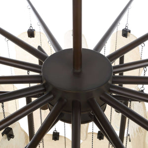 Seeded Shield - 8 Light Chandelier