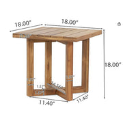 Ella - Square Side Table With Cross Stretcher Base - R&R Furniture Gallery (Fountain Valley, CA)