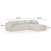 Hangover - Outdoor Modular Sectional - Cream - R&R Furniture Gallery (Fountain Valley, CA)